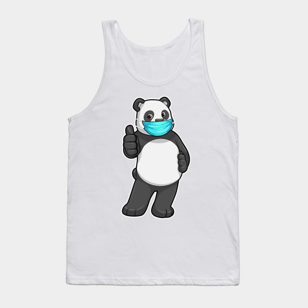 Panda with Face mask Tank Top by Markus Schnabel